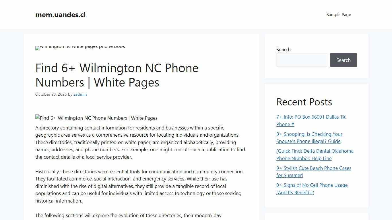 Find 6+ Wilmington NC Phone Numbers White Pages